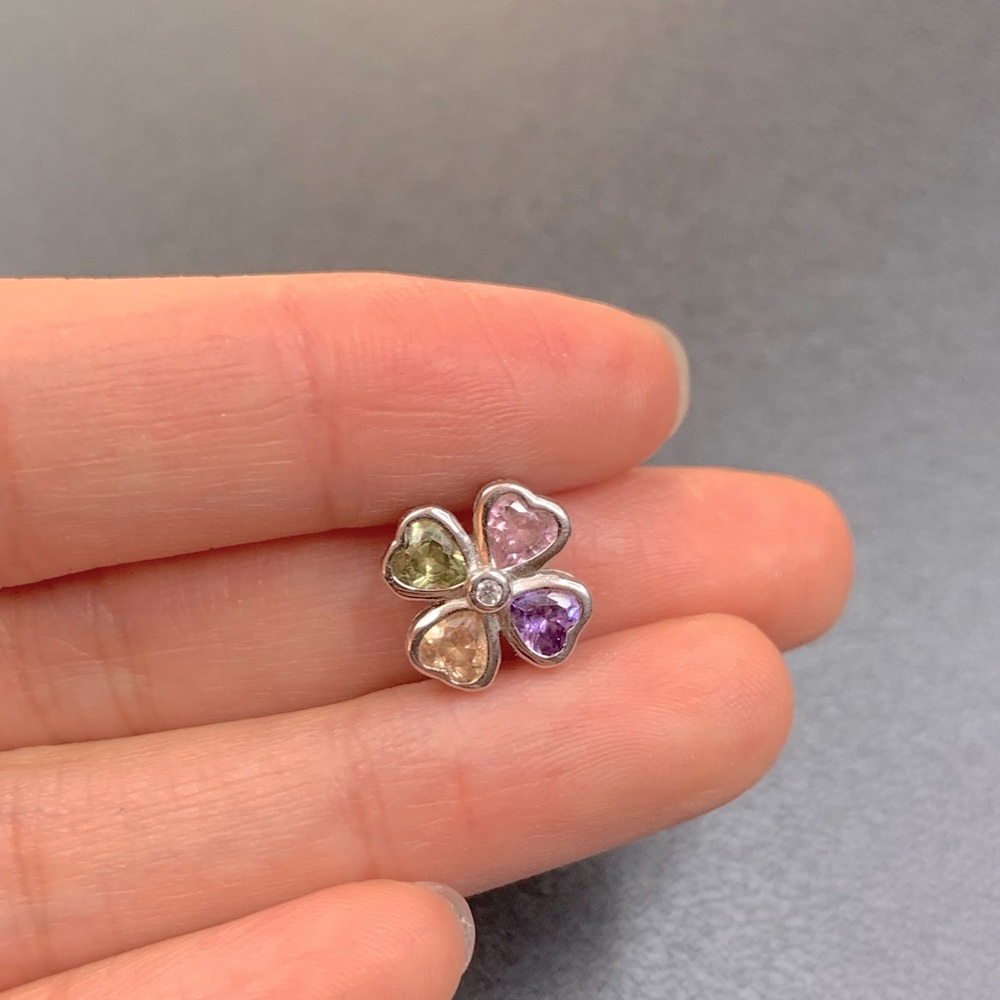 Four Coloured Clover Charm